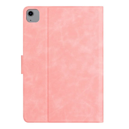 For iPad Air 11 (2024) / Air (2022) / Air (2020) Case Couple Cat Imprinted Microfiber Leather Smart Tablet Cover