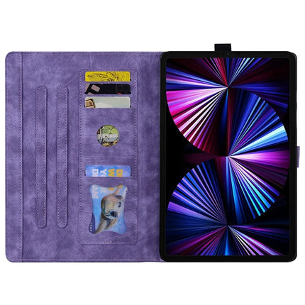 For Honor Pad X8a Case Flip Stand Leather Tablet Cover Cherry Blossom Cat Imprinted