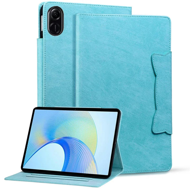 For Honor Pad X8a Case Cat Buckle Closure Leather Protective Stand Cover - Sky Blue