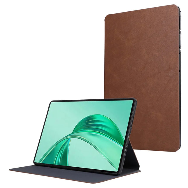 For Honor Pad X8a Shockproof Case PU Leather Tablet Cover with Stand - Brown