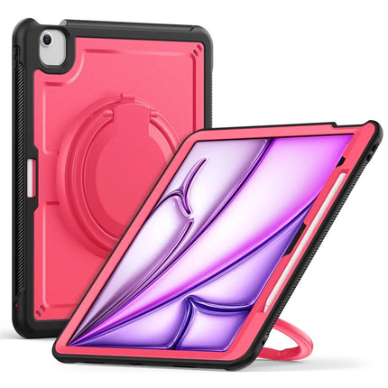 For iPad Air 13 (2024) Case Rotating Kickstand PC+TPU Shockproof Tablet Cover