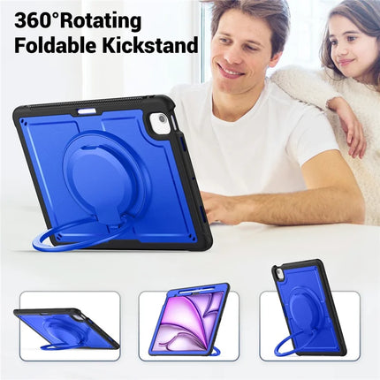 For iPad Air 13 (2024) Case Rotating Kickstand PC+TPU Shockproof Tablet Cover