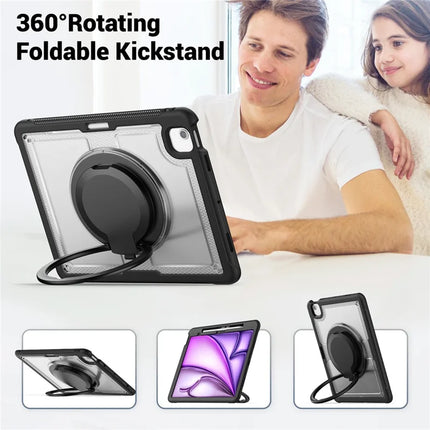 For iPad Air 13 (2024) Case Rotating Kickstand PC+TPU Shockproof Tablet Cover