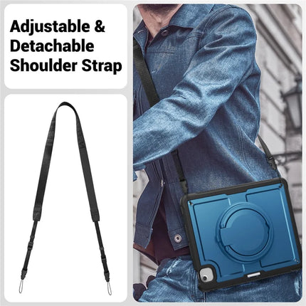 For iPad Air 13 (2024) Case with Shoulder Strap Kickstand PC+TPU Tablet Cover