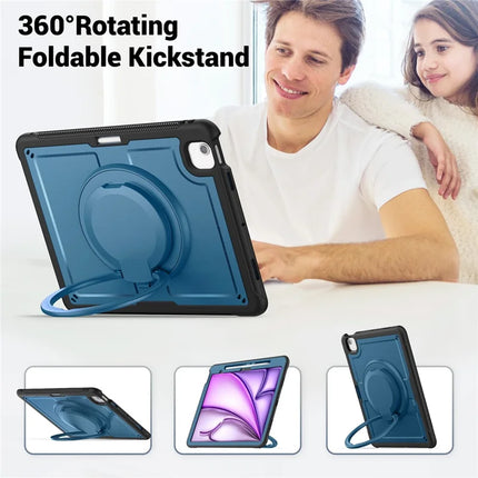For iPad Air 13 (2024) Case with Shoulder Strap Kickstand PC+TPU Tablet Cover