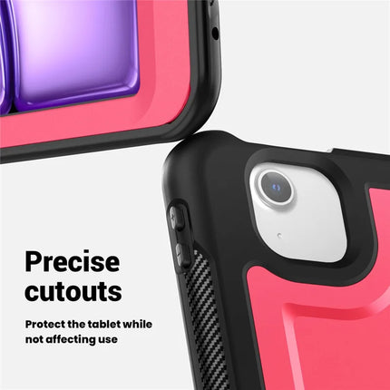 For iPad Air 13 (2024) Case with Shoulder Strap Kickstand PC+TPU Tablet Cover