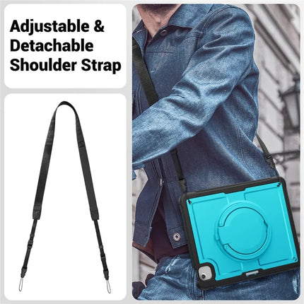 For iPad Air 13 (2024) Case with Shoulder Strap Kickstand PC+TPU Tablet Cover