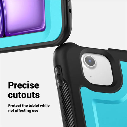 For iPad Air 13 (2024) Case with Shoulder Strap Kickstand PC+TPU Tablet Cover