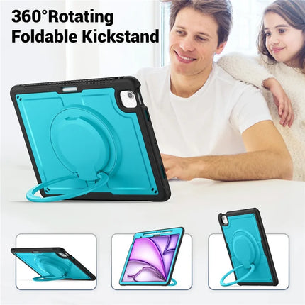 For iPad Air 13 (2024) Case with Shoulder Strap Kickstand PC+TPU Tablet Cover