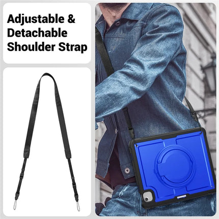For iPad Air 13 (2024) Case with Shoulder Strap Kickstand PC+TPU Tablet Cover