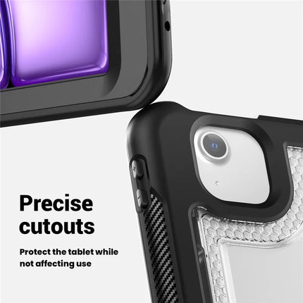 For iPad Air 13 (2024) Case with Shoulder Strap Kickstand PC+TPU Tablet Cover