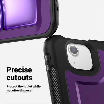 For iPad Air 13 (2024) Case with Shoulder Strap Kickstand PC+TPU Tablet Cover