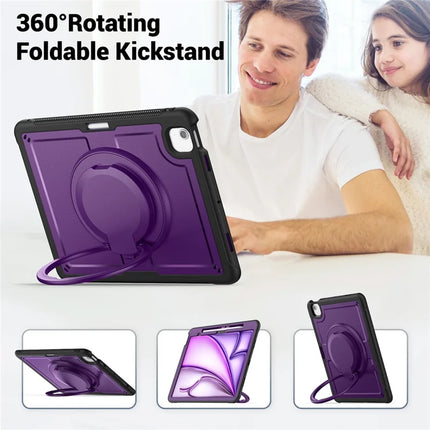 For iPad Air 13 (2024) Case with Shoulder Strap Kickstand PC+TPU Tablet Cover