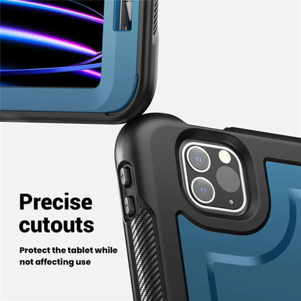 For iPad Pro 11 (2022) / (2021) / (2020) / (2018) / iPad Air (2022) / (2020) Case Kickstand PC+TPU Tablet Cover