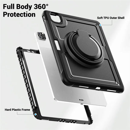 For iPad Pro 11 (2022) / (2021) / (2020) / (2018) / iPad Air (2022) / (2020) Case Kickstand PC+TPU Tablet Cover