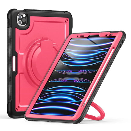 For iPad Pro 11 (2022) / (2021) / (2020) / (2018) / iPad Air (2022) / (2020) Case Kickstand PC+TPU Tablet Cover - Red