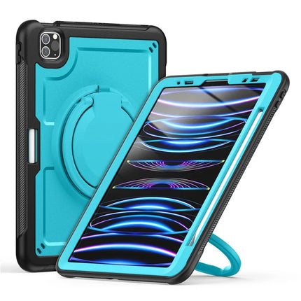 For iPad Pro 11 (2022) / (2021) / (2020) / (2018) / iPad Air (2022) / (2020) Case Kickstand PC+TPU Tablet Cover - Baby Blue
