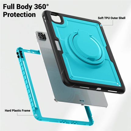 For iPad Pro 11 (2022) / (2021) / (2020) / (2018) / iPad Air (2022) / (2020) Case Kickstand PC+TPU Tablet Cover