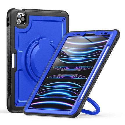 For iPad Pro 11 (2022) / (2021) / (2020) / (2018) / iPad Air (2022) / (2020) Case Kickstand PC+TPU Tablet Cover - Dark Blue
