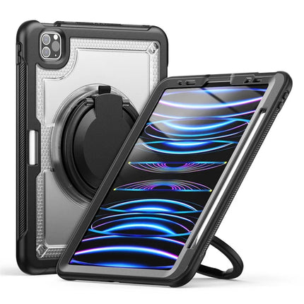 For iPad Pro 11 (2022) / (2021) / (2020) / (2018) / iPad Air (2022) / (2020) Case Kickstand PC+TPU Tablet Cover - Transparent