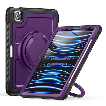 For iPad Pro 11 (2022) / (2021) / (2020) / (2018) / iPad Air (2022) / (2020) Case Kickstand PC+TPU Tablet Cover - Purple