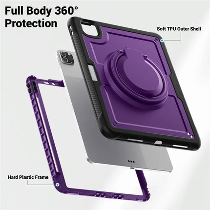 For iPad Pro 11 (2022) / (2021) / (2020) / (2018) / iPad Air (2022) / (2020) Case Kickstand PC+TPU Tablet Cover