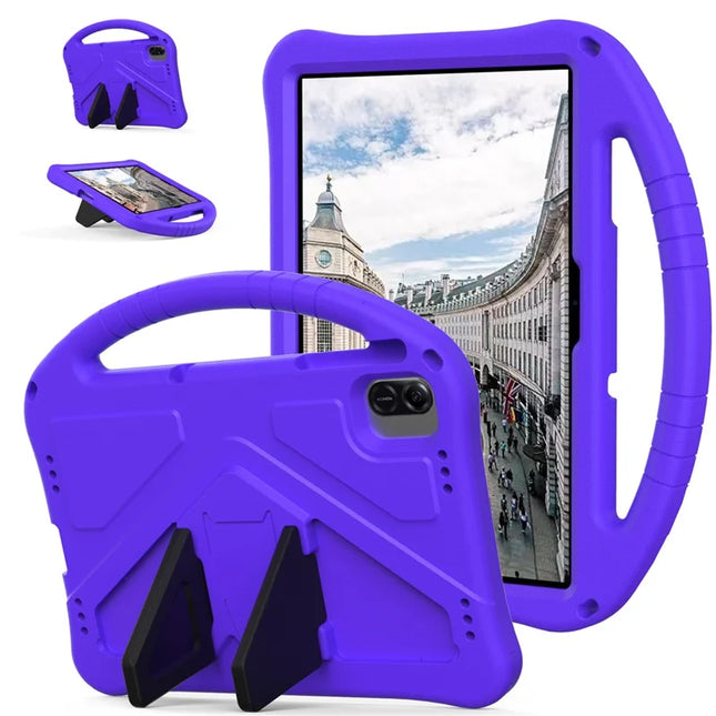 For Honor Pad X8a / Infinix Xpad Case EVA Tablet Cover with Handle Kickstand Children Friendly - Purple