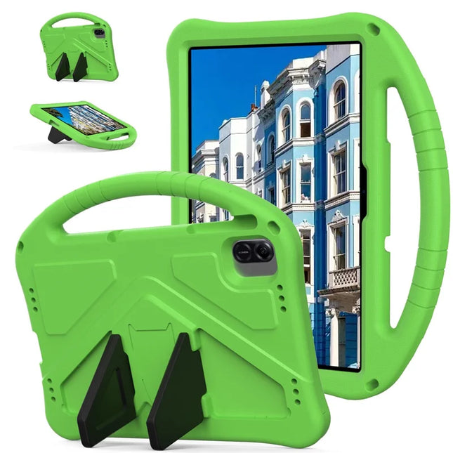 For Honor Pad X8a / Infinix Xpad Case EVA Tablet Cover with Handle Kickstand Children Friendly - Green