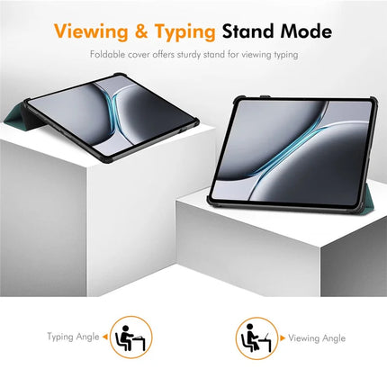 For OnePlus Pad Pro / OnePlus Pad 2 ENKAY HAT PRINCE Trifold Stand Cover PU Leather+PC Tablet Case