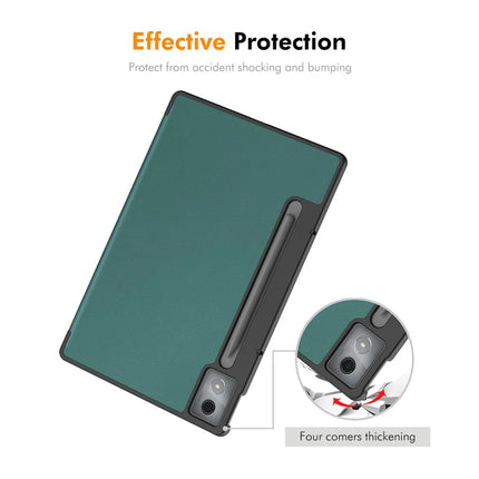 For Lenovo Xiaoxin Pad Pro 12.7 (2025) ENKAY HAT PRINCE Trifold Stand Cover PU Leather+PC Tablet Case