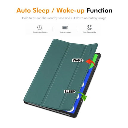For Lenovo Xiaoxin Pad Pro 12.7 (2025) ENKAY HAT PRINCE Trifold Stand Cover PU Leather+PC Tablet Case