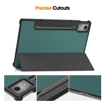 For Lenovo Xiaoxin Pad Pro 12.7 (2025) ENKAY HAT PRINCE Trifold Stand Cover PU Leather+PC Tablet Case