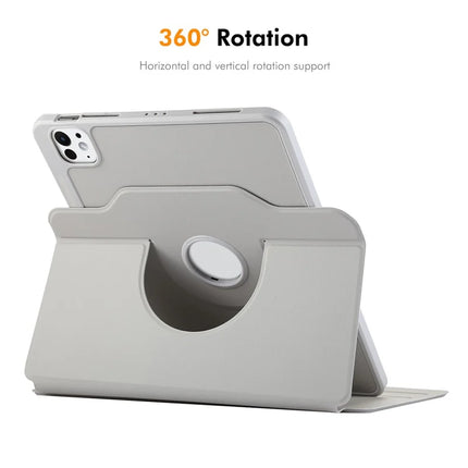 For iPad Pro 11 (2024) ENKAY HAT PRINCE Stand Case TPU+PU Auto Wake / Sleep 360 Degree Rotation Tablet Cover