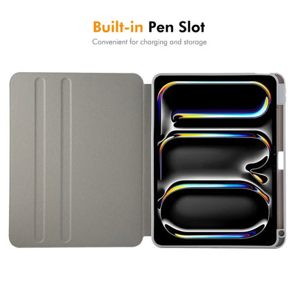 For iPad Pro 11 (2024) ENKAY HAT PRINCE Stand Case TPU+PU Auto Wake / Sleep 360 Degree Rotation Tablet Cover