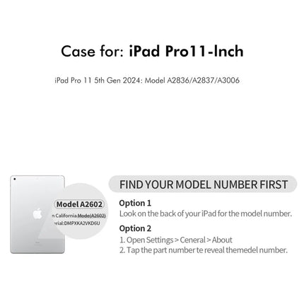 For iPad Pro 11 (2024) ENKAY HAT PRINCE Stand Case TPU+PU Auto Wake / Sleep 360 Degree Rotation Tablet Cover