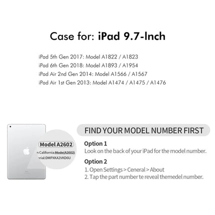 For iPad Air (2013) / iPad 9.7-inch (2018) / iPad 9.7-inch (2017) / iPad Air 2 ENKAY HAT PRINCE Stand Case TPU+PU Auto Wake / Sleep 360 Degree Rotation Tablet Cover