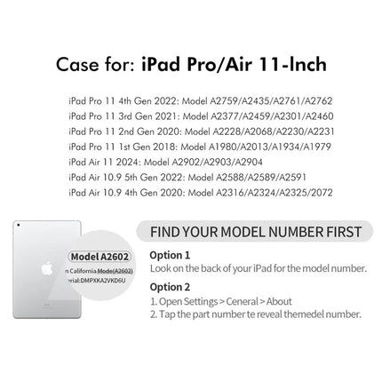 For iPad Air (2022) / iPad Air (2020) / iPad Pro 11 (2022) / iPad Pro 11 (2021) / iPad Pro 11 (2020) / iPad Pro 11-inch (2018) / iPad Air 11 (2024) ENKAY HAT PRINCE Stand Case TPU+PU Auto Wake / Sleep 360 Degree Rotation Tablet Cover