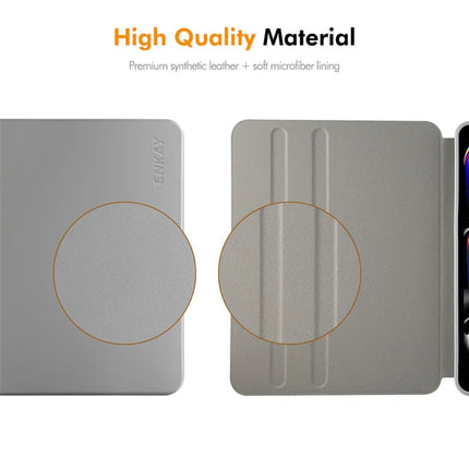For iPad Pro 12.9-inch (2018) / iPad Pro 12.9 (2020) / iPad Pro 12.9 (2022) / iPad Pro 12.9 (2021) / iPad Pro 12.9 2nd Gen (2022) / iPad Air 13 (2024) ENKAY HAT PRINCE Stand Case TPU+PU Auto Wake / Sleep 360 Degree Rotation Tablet Cover