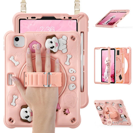 For iPad Air 11 (2024) / Air (2022) / (2020) / iPad Pro 11 (2022) / (2021) / (2020) / (2018) Case with Shoulder Strap Kickstand PC+Silicone+TPU Cover