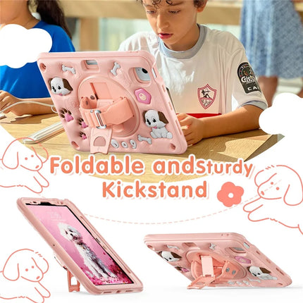 For iPad Air 11 (2024) / Air (2022) / (2020) / iPad Pro 11 (2022) / (2021) / (2020) / (2018) Case with Shoulder Strap Kickstand PC+Silicone+TPU Cover