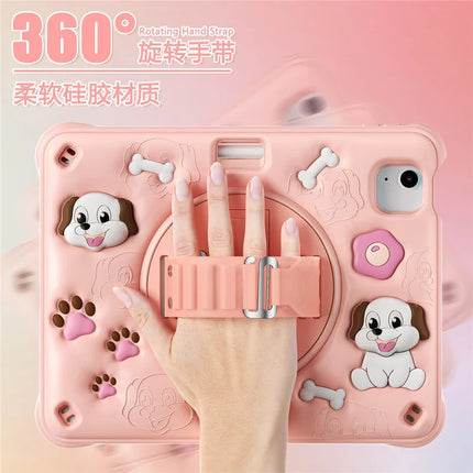 For iPad Air 11 (2024) / Air (2022) / (2020) / iPad Pro 11 (2022) / (2021) / (2020) / (2018) Case with Shoulder Strap Kickstand PC+Silicone+TPU Cover
