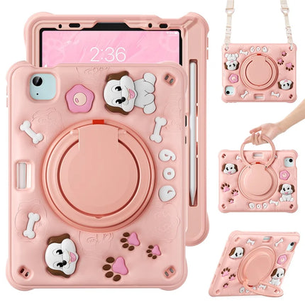 For iPad Air 11 (2024) / Air (2022) / (2020) / iPad Pro 11 (2022) / (2021) / (2020) / (2018) Case with Shoulder Strap Kickstand PC+Silicone+TPU Cover