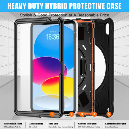 For iPad 10.9 (2022) Case Kickstand TPU+PC+Silicone Tablet Cover
