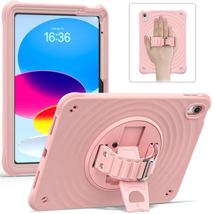 For iPad 10.9 (2022) Case Kickstand TPU+PC+Silicone Tablet Cover - Pink