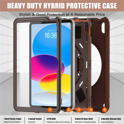 For iPad 10.9 (2022) Case Kickstand TPU+PC+Silicone Tablet Cover