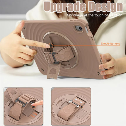 For iPad 10.9 (2022) Case Kickstand TPU+PC+Silicone Tablet Cover