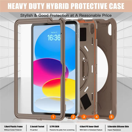 For iPad 10.9 (2022) Case Kickstand TPU+PC+Silicone Tablet Cover