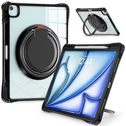 For iPad Air 13 (2024) / iPad Pro 12.9 (2022) / (2021) / (2020) / (2018) Case Rotary Kickstand PC+TPU+Acrylic Tablet Cover