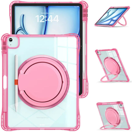 For iPad Air 13 (2024) / iPad Pro 12.9 (2022) / (2021) / (2020) / (2018) Case Rotary Kickstand PC+TPU+Acrylic Tablet Cover