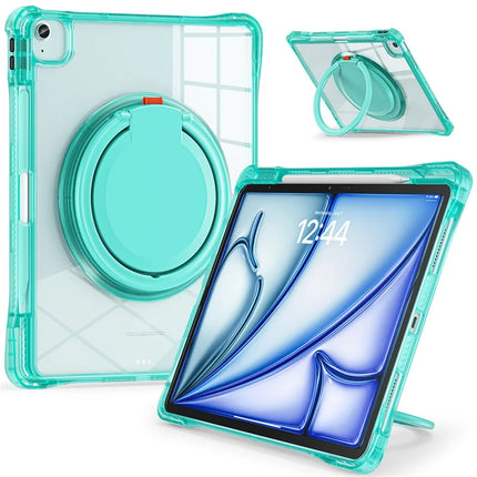 For iPad Air 13 (2024) / iPad Pro 12.9 (2022) / (2021) / (2020) / (2018) Case Rotary Kickstand PC+TPU+Acrylic Tablet Cover